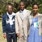 Madukauwa David, extreme left, with Jose Madeira and his wife at a conference in Nampula, Northern Mozambique.